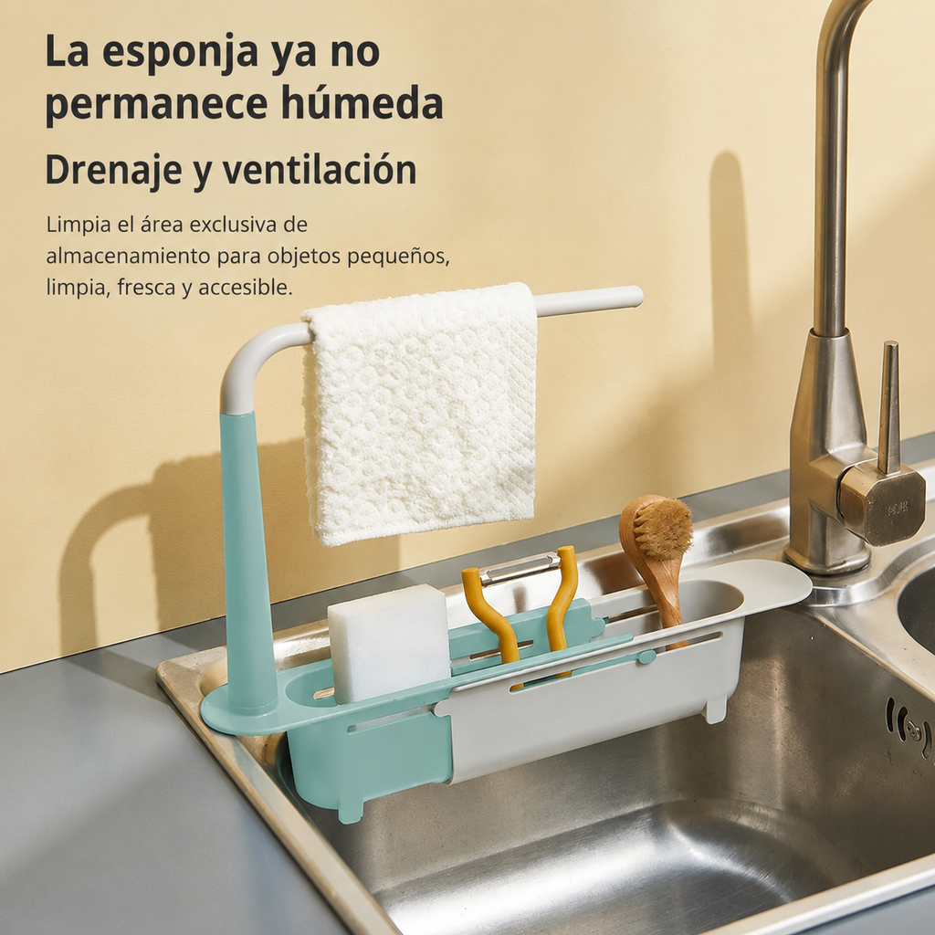 Organizador Telescópico para Fregadero 2 en 1