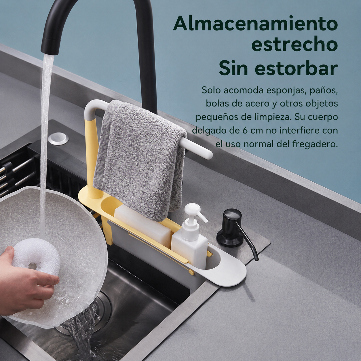Organizador Telescópico para Fregadero 2 en 1