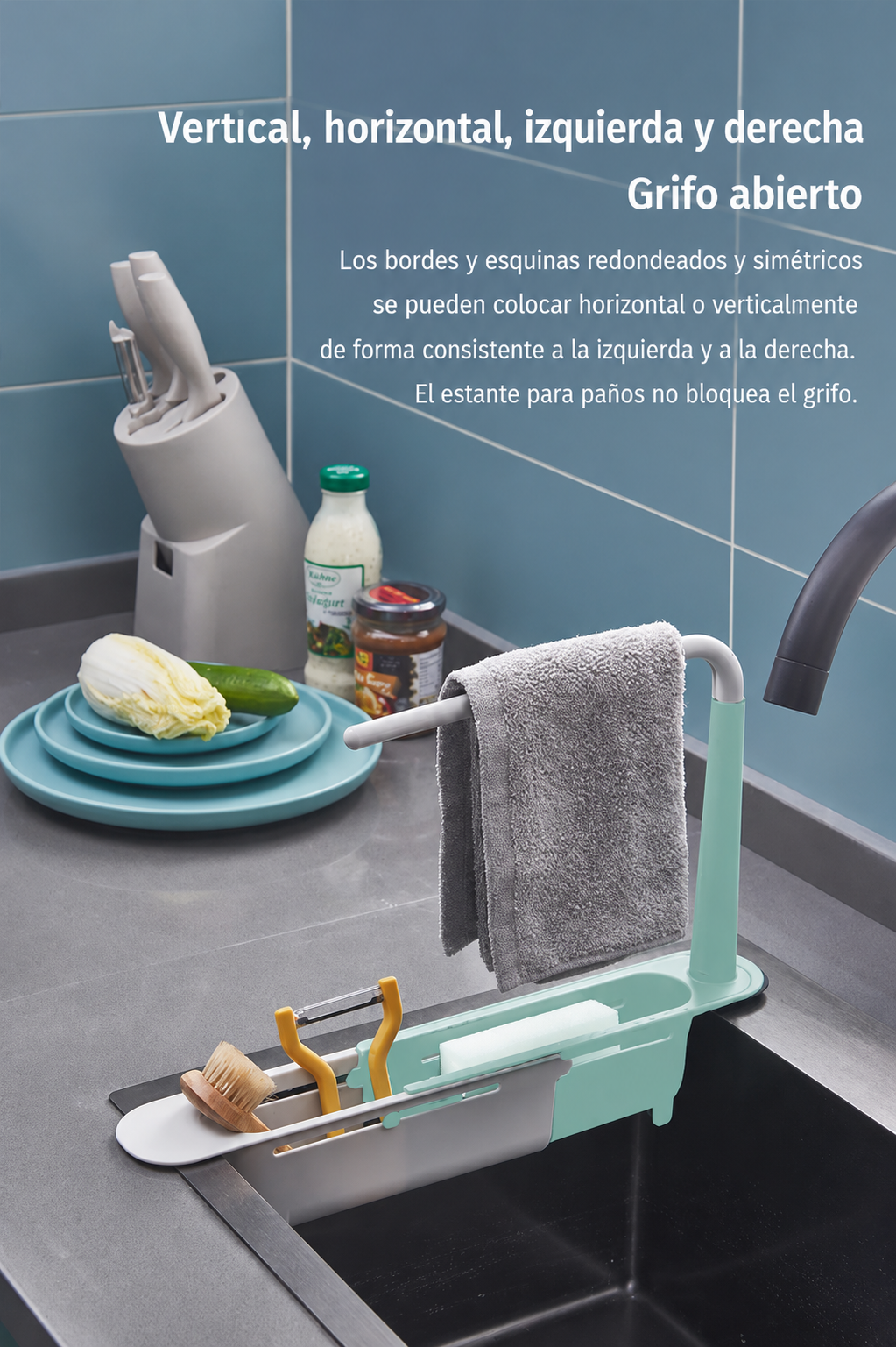 Organizador Telescópico para Fregadero 2 en 1