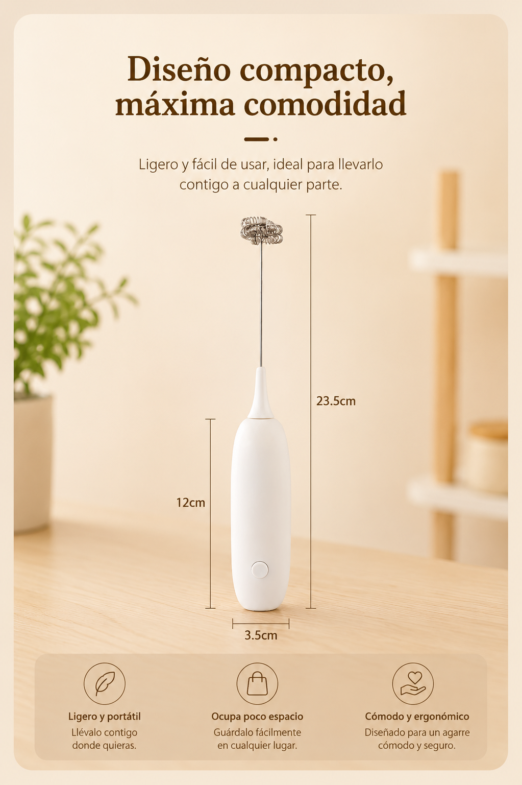 Espumador Eléctrico de Leche y Café