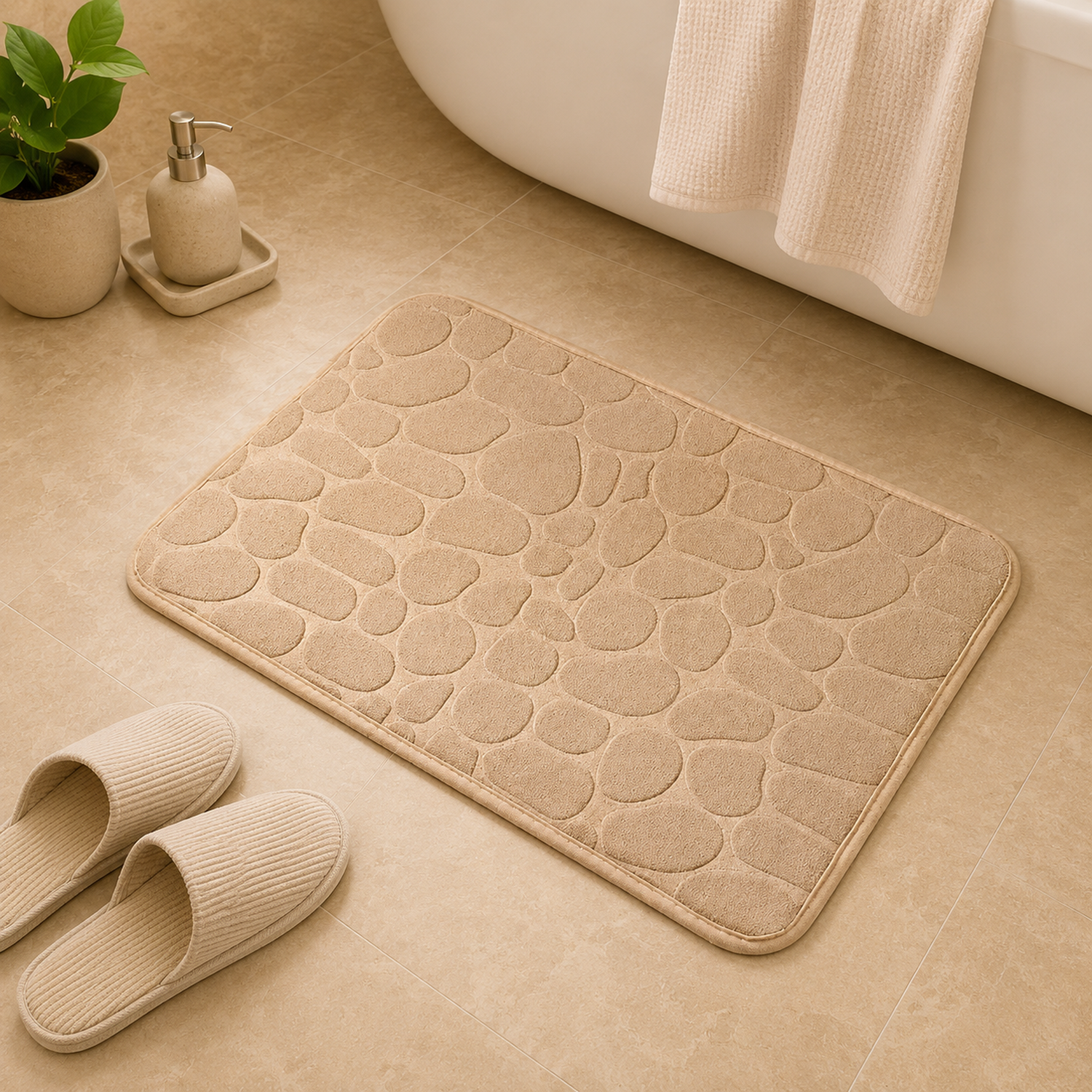 Alfombrilla de Baño Antideslizante de Microfibra con  Absorción Rápida