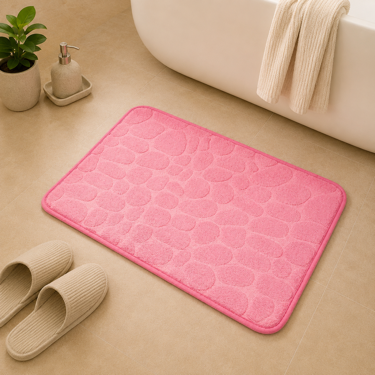 Alfombrilla de Baño Antideslizante de Microfibra con  Absorción Rápida