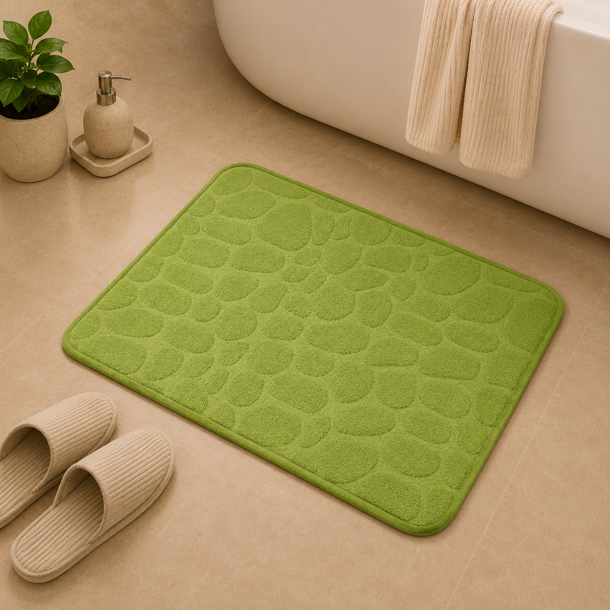 Alfombrilla de Baño Antideslizante de Microfibra con  Absorción Rápida