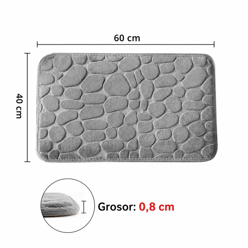 Alfombrilla de Baño Antideslizante de Microfibra con  Absorción Rápida