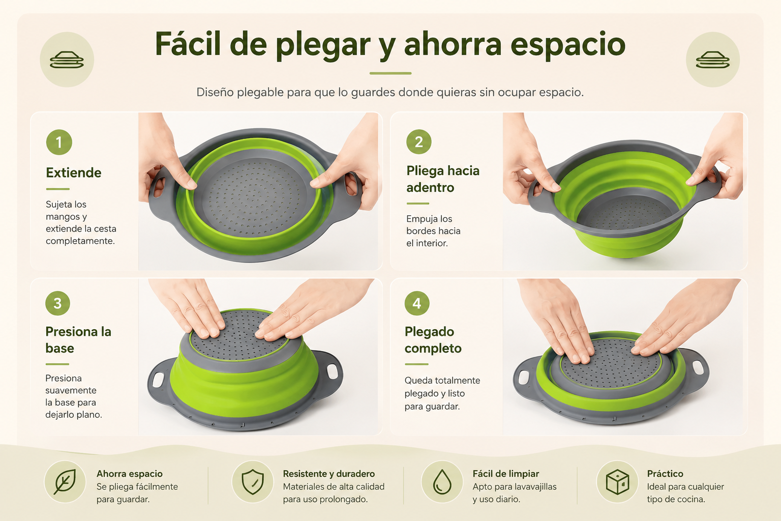 Escurridor Plegable 2 en 1 