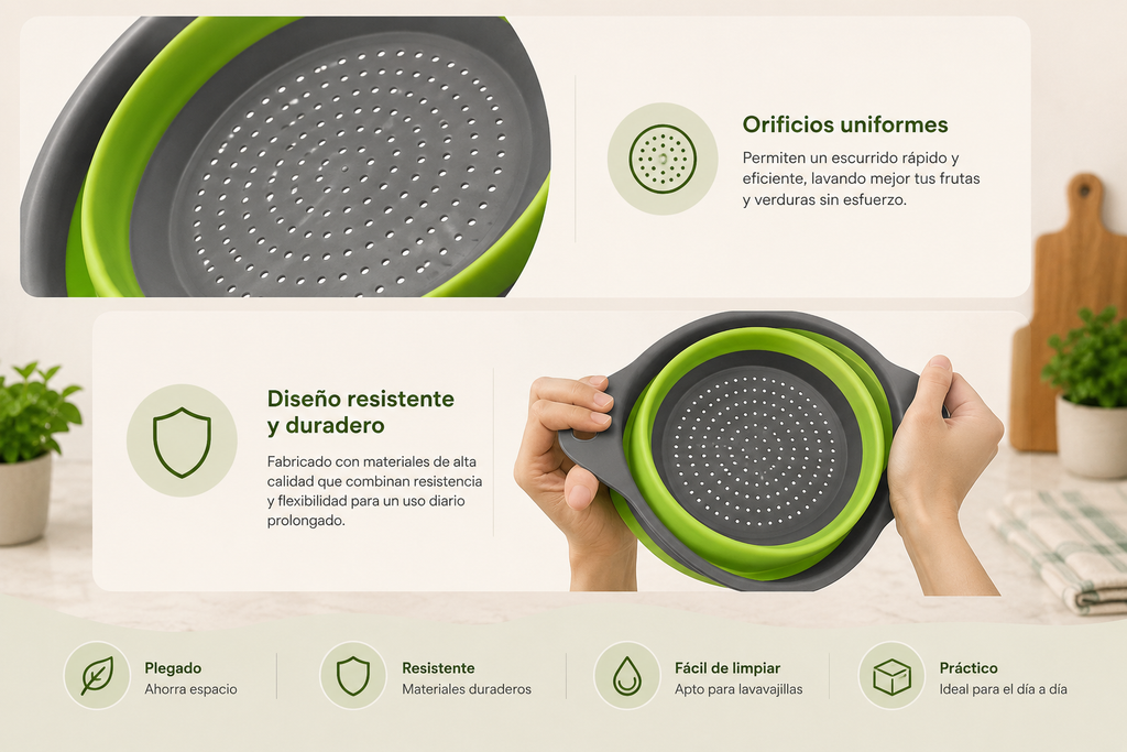 Escurridor Plegable 2 en 1 
