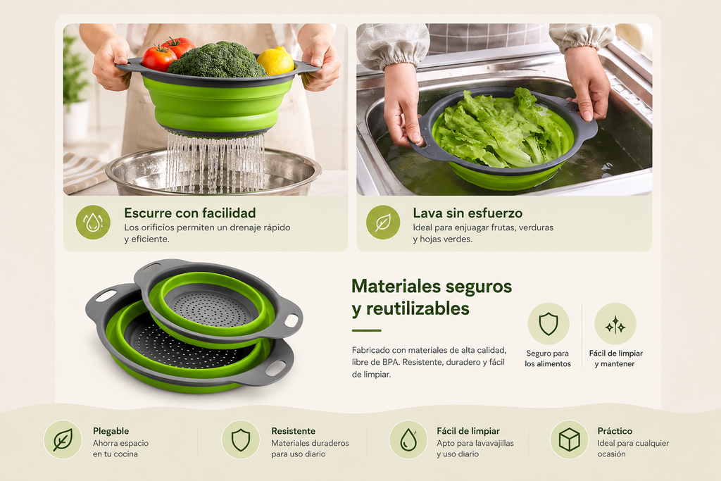 Escurridor Plegable 2 en 1 