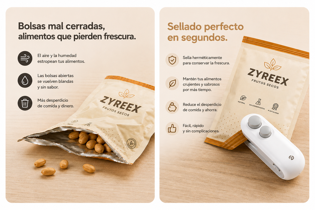 Sellador de Bolsas Recargable USB-C