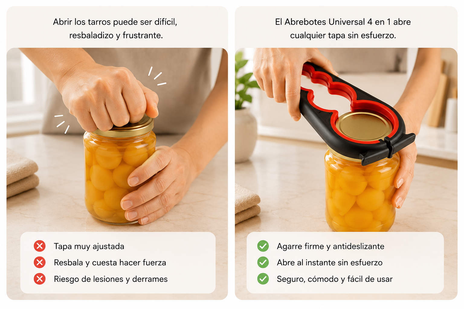 Abrebotes Universal 4 en 1